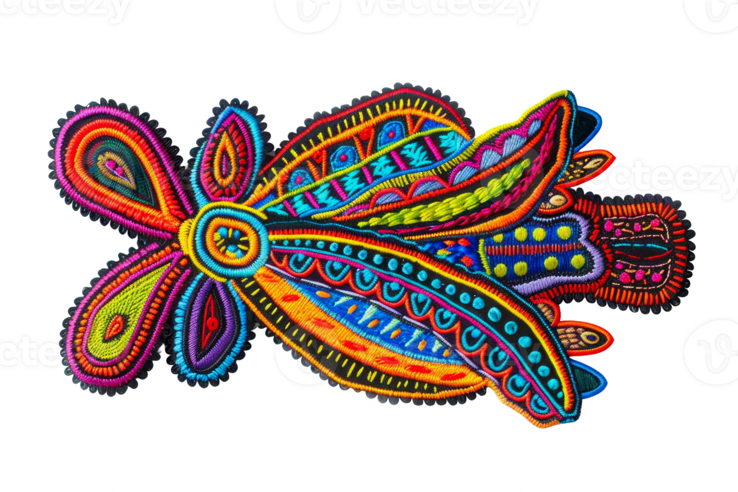 Vibrant multicolored abstract design with intricate patterns and vivid colors. Perfect for modern art lovers and creative projects. png