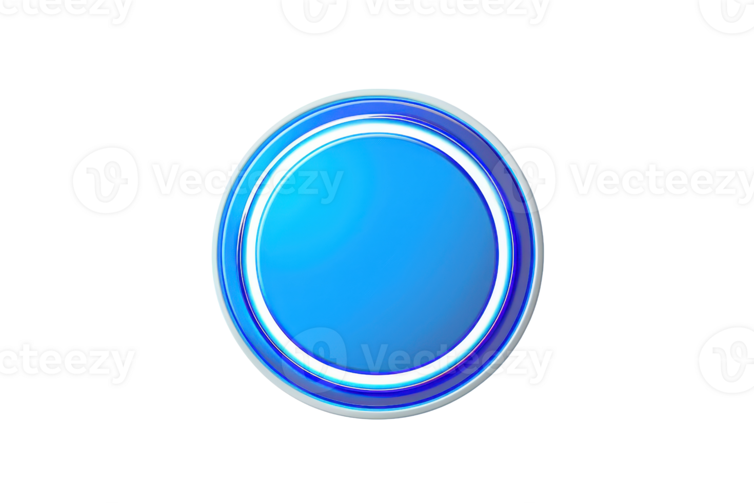A shiny blue button graphic with a minimalist design. Perfect for web elements or app interfaces. Isolated on a transparent background. png