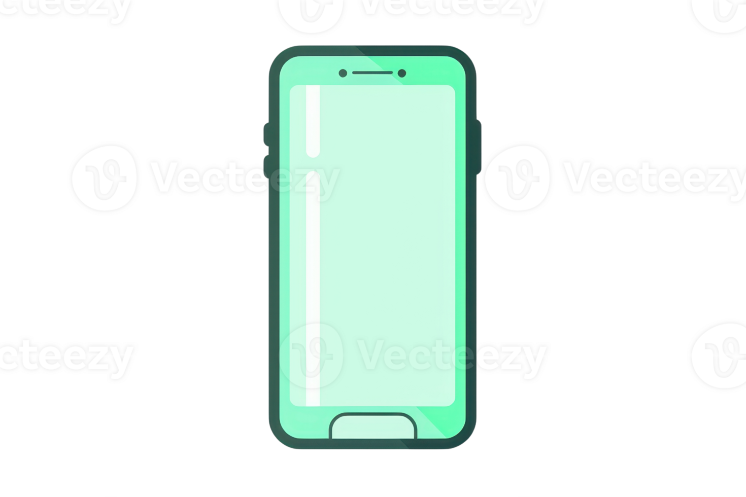 Illustration of a modern smartphone with a blank screen, perfect for tech and gadget-related content. png