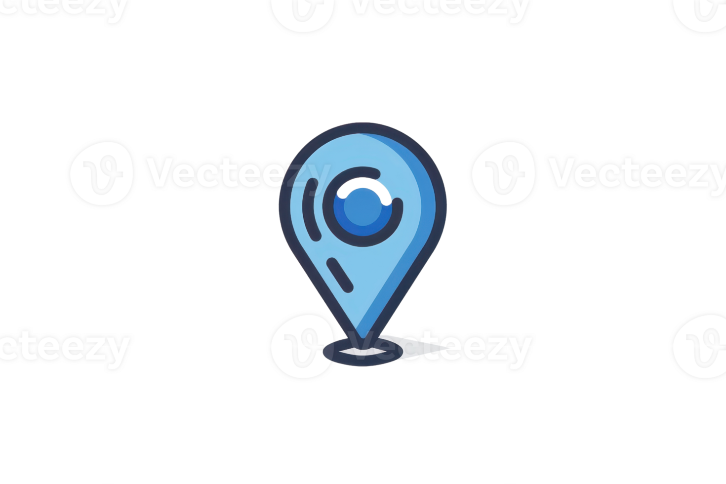 illustration of a blue location pin icon symbolizing navigation, map pointer, or GPS. Ideal for maps, directions, and travel concepts. png