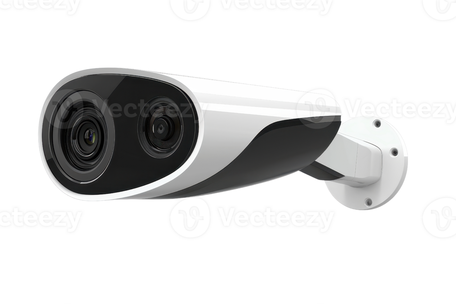 High-quality dual-lens security camera for surveillance, featuring a sleek design and advanced technology for enhanced monitoring and safety. png