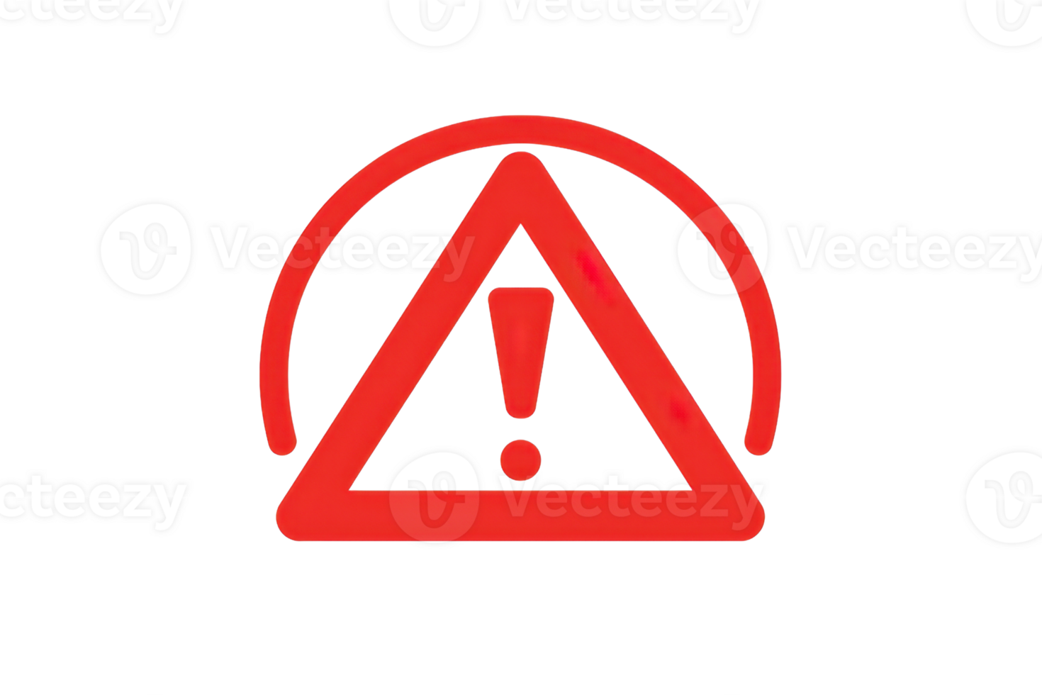 Red warning triangle with exclamation mark inside, indicating caution, alert, or danger. Suitable for safety and hazard-related content. png