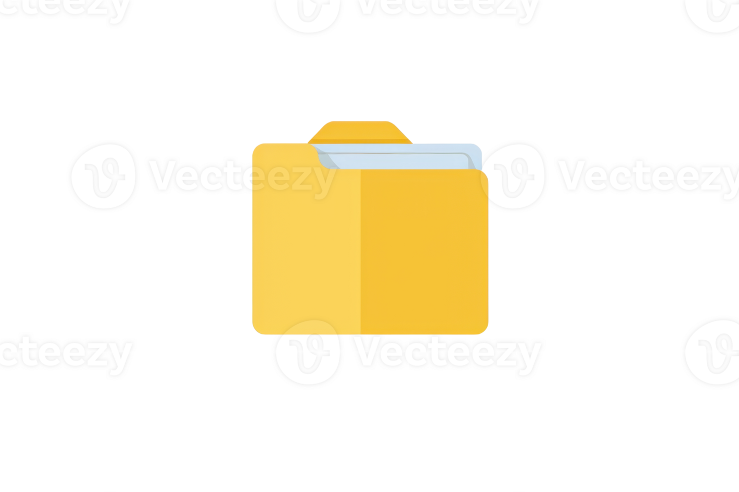 Yellow folder icon on black background representing organization, storage, or file management in digital environments and systems. png