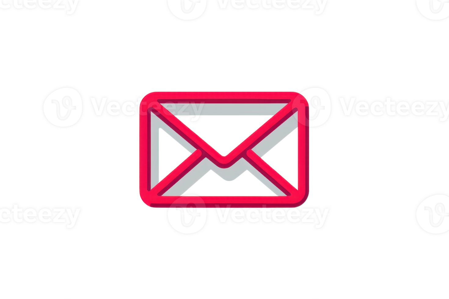 Colorful 3D illustration of a mail icon envelope symbol. Perfect for communication, email, and messaging graphics. png
