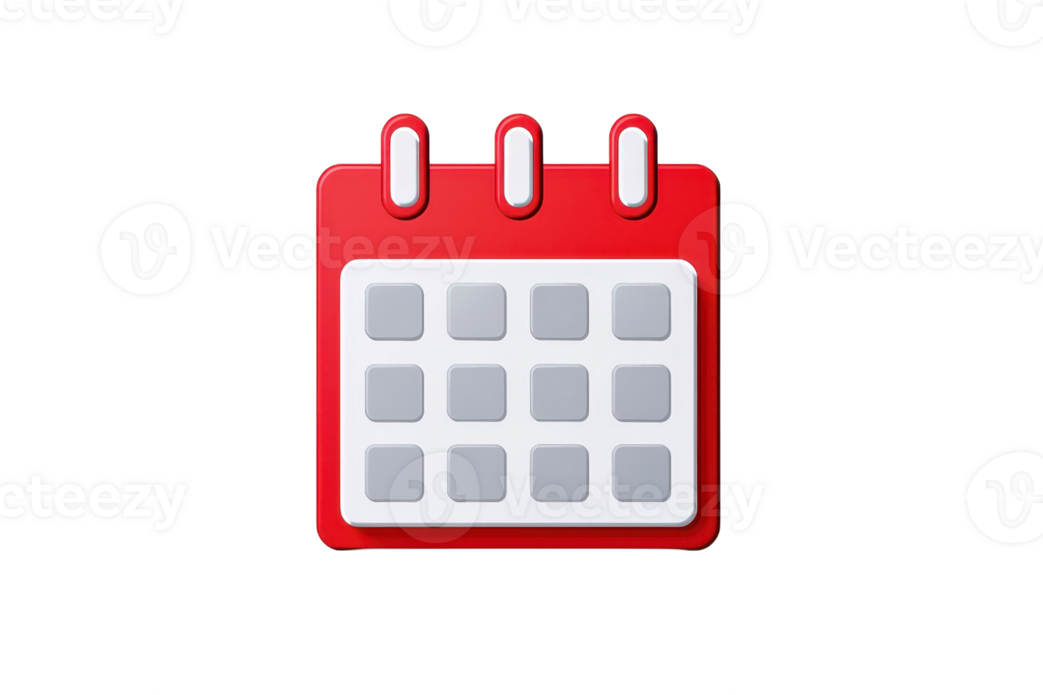 illustration of a red calendar icon with a grid layout, perfect for appointments, reminders, and scheduling. Ideal for digital designs. png