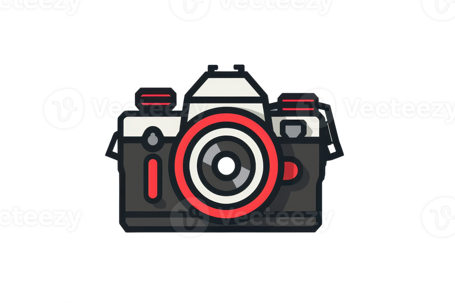 illustration of a classic camera with lens. Perfect for photography, media, and technology-related projects. png