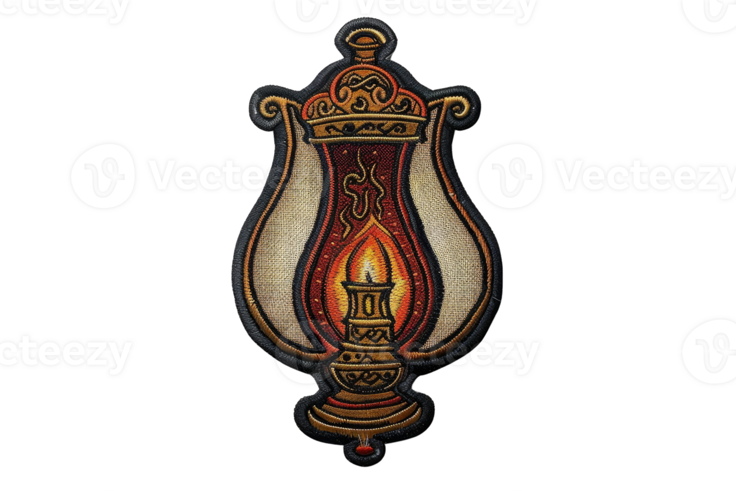Detailed illustration of an ornate vintage lantern with intricate patterns and warm glow, creating a nostalgic and classic ambiance. png