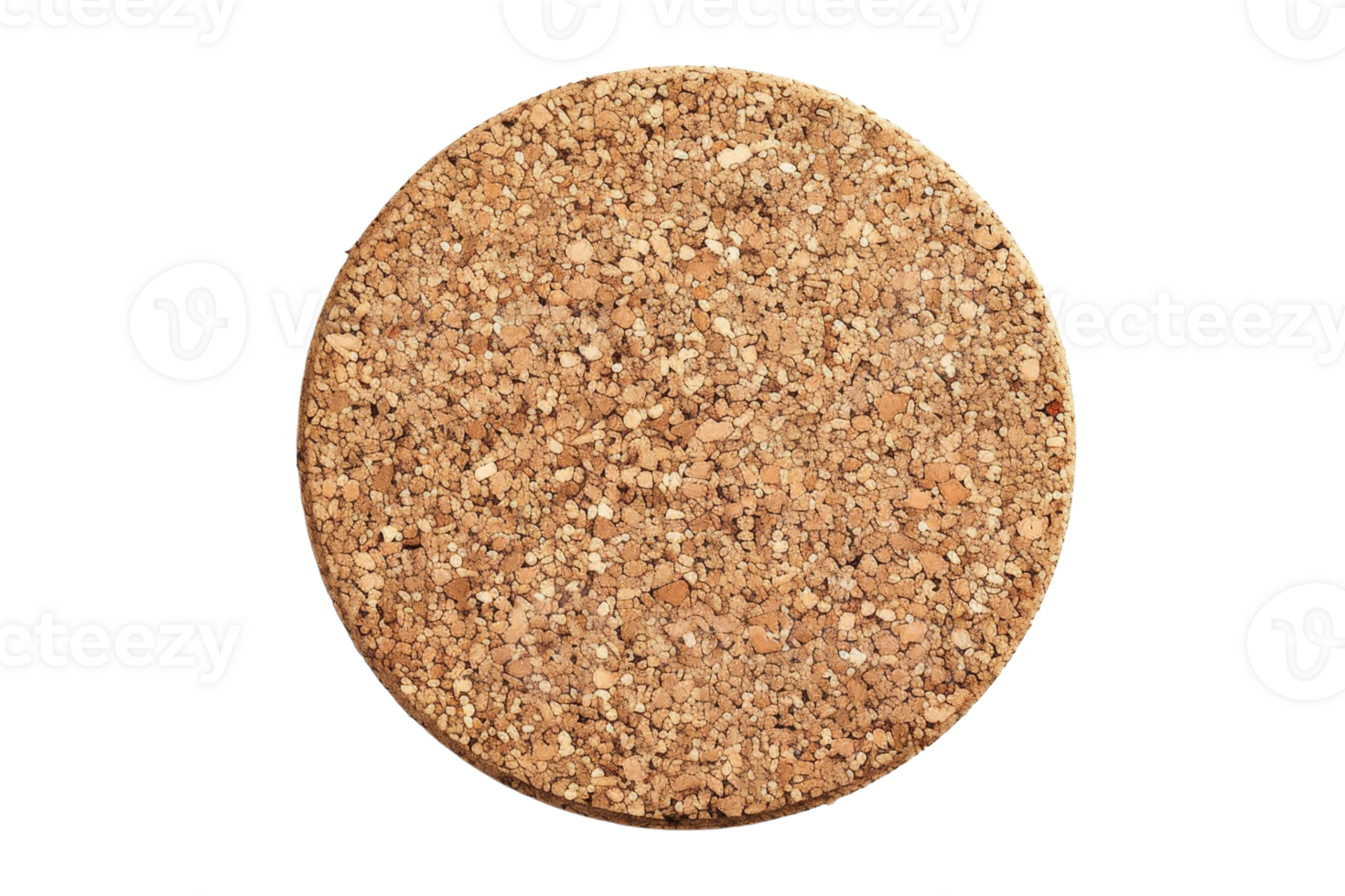 Round cork coaster isolated on a transparent background. perfect for protecting surfaces from heat and moisture, eco-friendly and sustainable. png