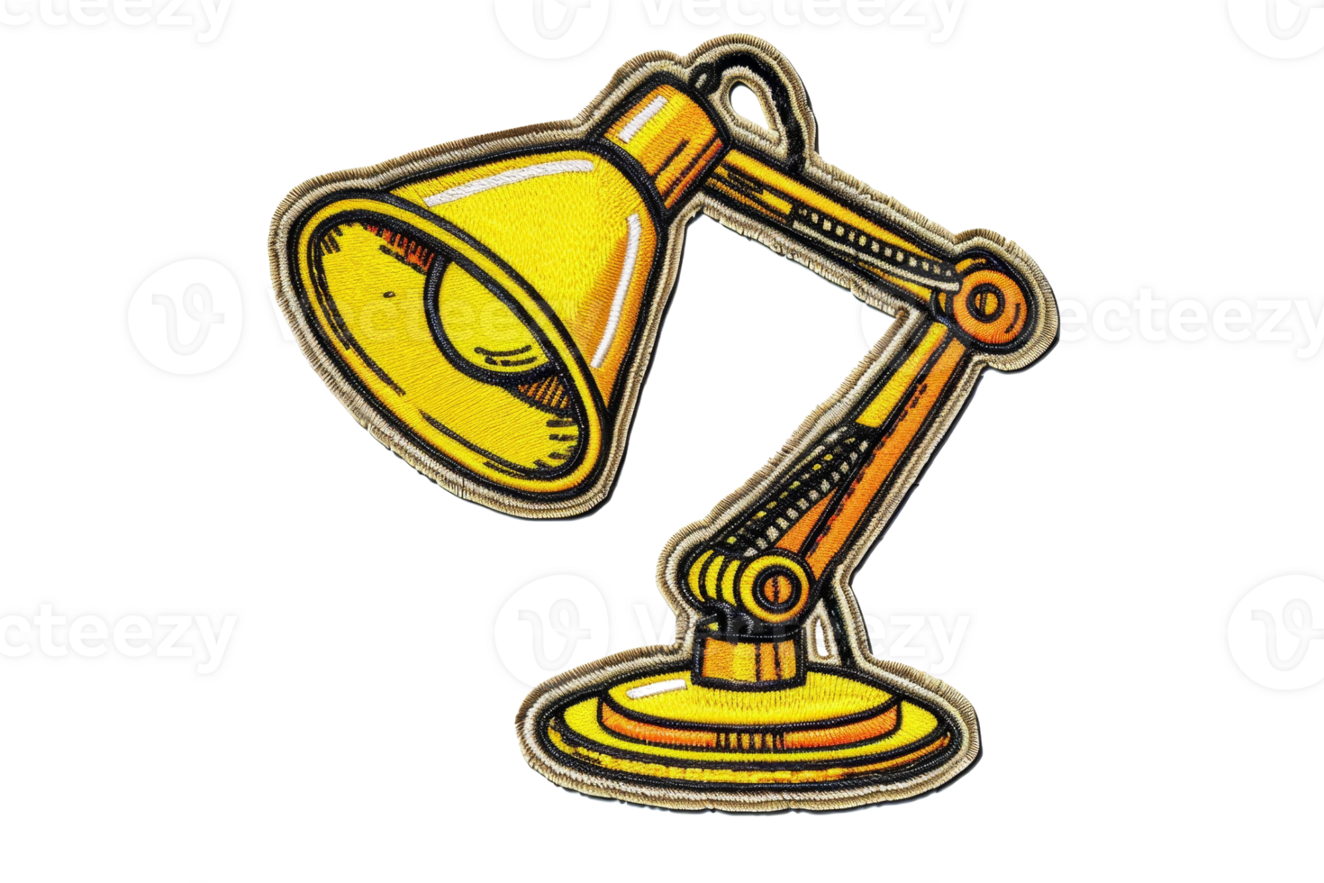 illustration of a yellow desk lamp with an articulated arm, ideal for design, office, or creative workspace visuals. png