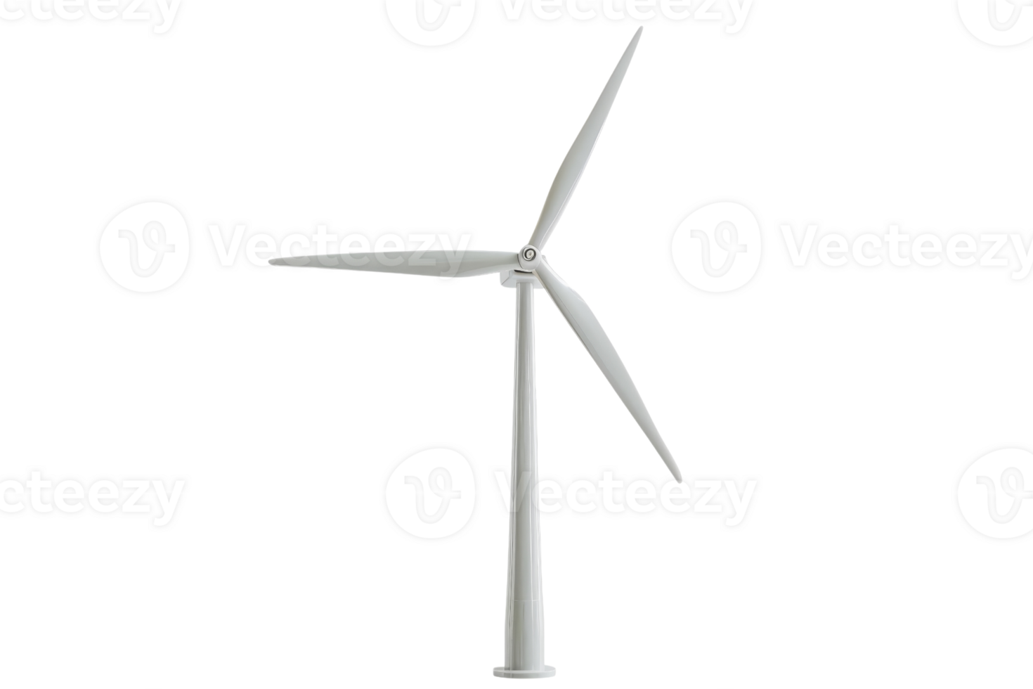 A high-resolution image of a modern wind turbine in isolation on a transparent background. showcasing renewable energy technology and sustainability. png