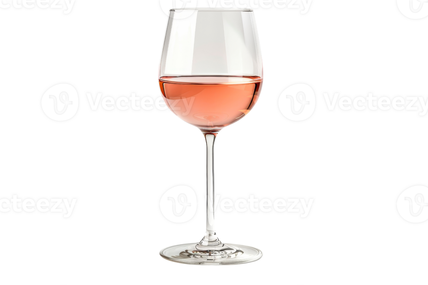 Elegant glass of rose wine on a transparent background. Perfect for wine tasting, beverage promotions, and elegant dining imagery. png