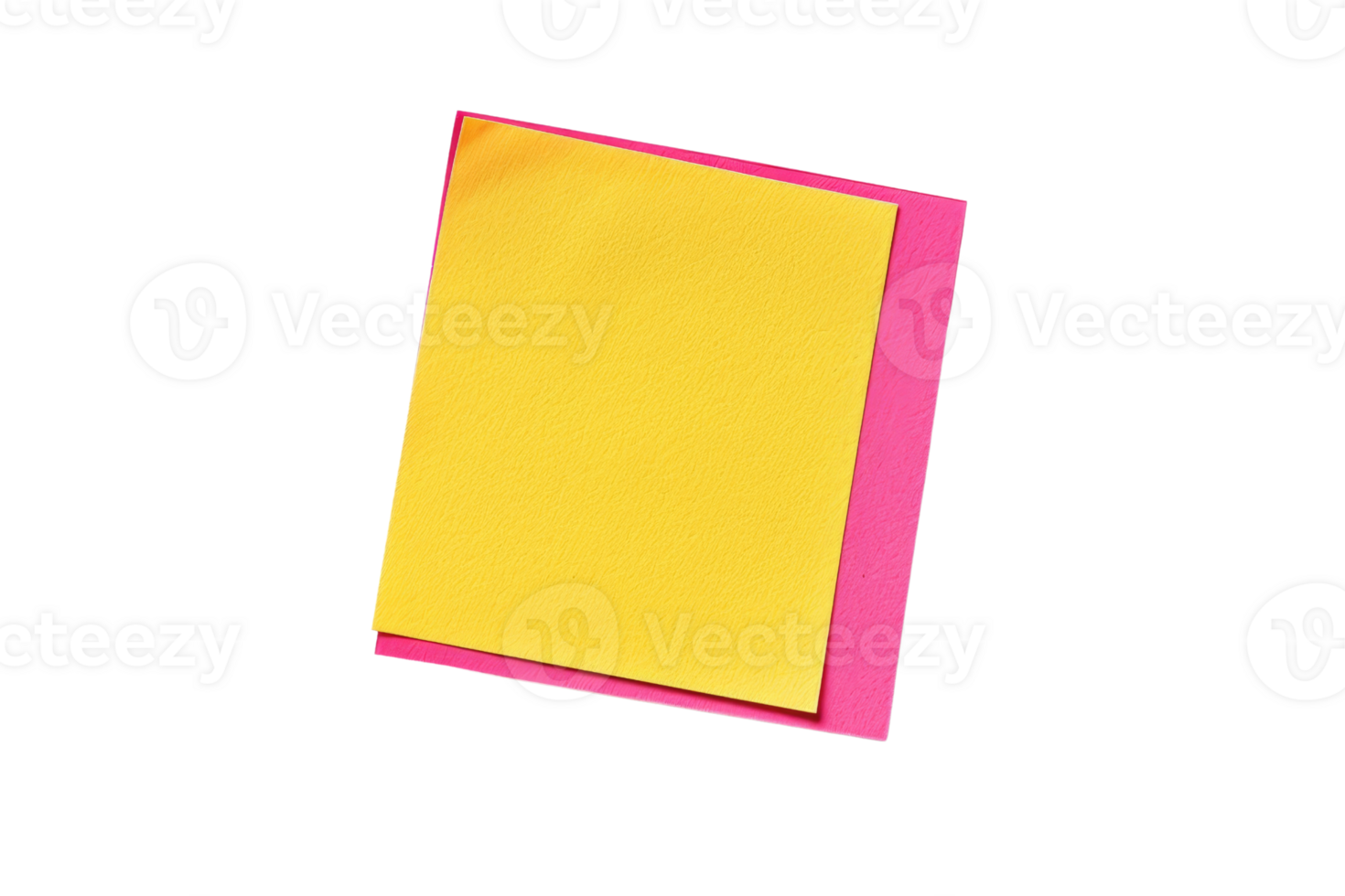 Stack of colorful sticky notes isolated on transparent background. featuring yellow and pink paper. Perfect for reminders, office, school, and organization. png
