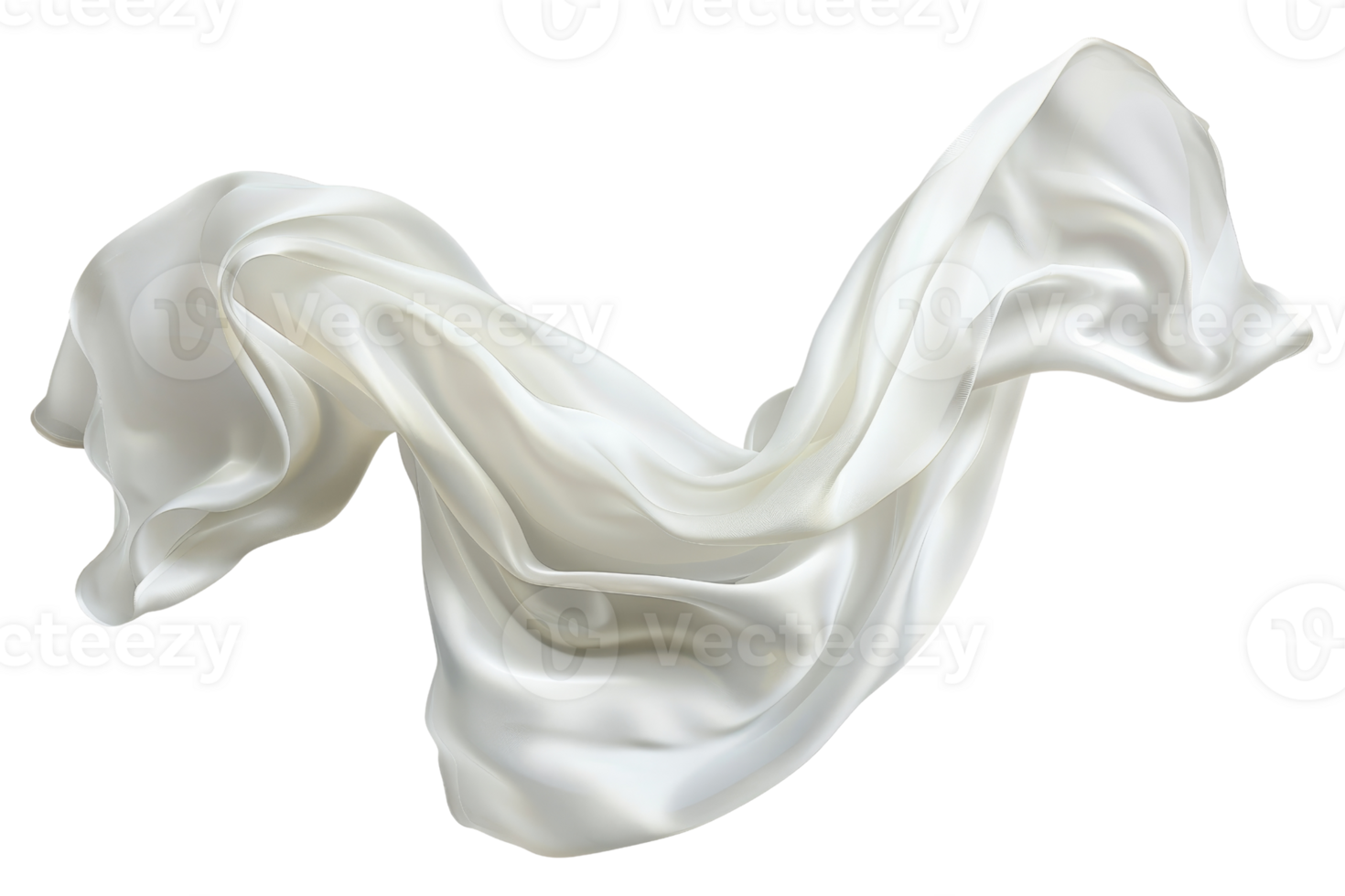 elegant vit silke tyg mot en transparent bakgrund, strömmande och drapering graciöst. perfekt för mönster och lyxig bilder. png