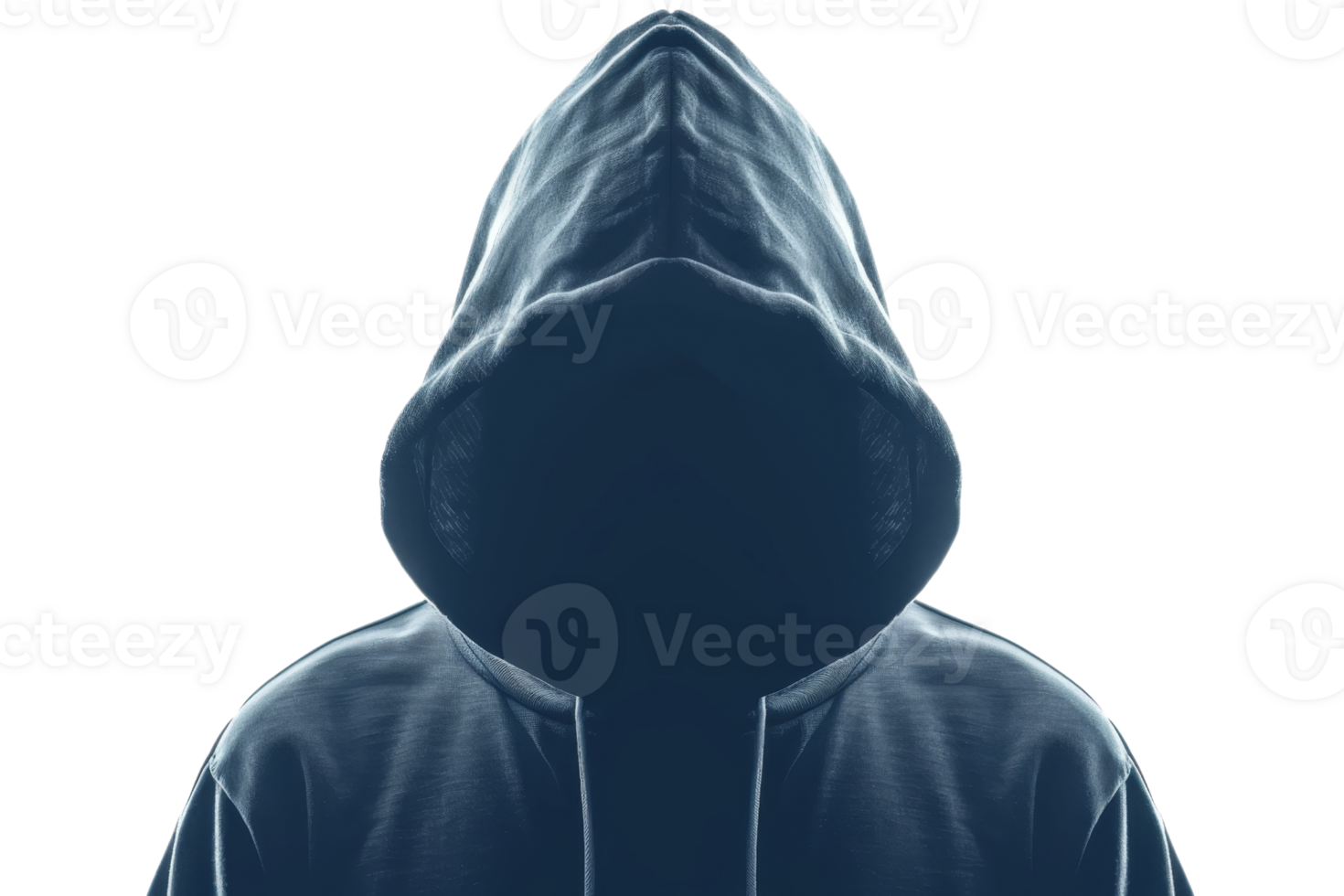 Mysterious figure in a dark hoodie with face obscured, symbolizing anonymity, cybercrime, and secrecy. Perfect for cyber security themes. png