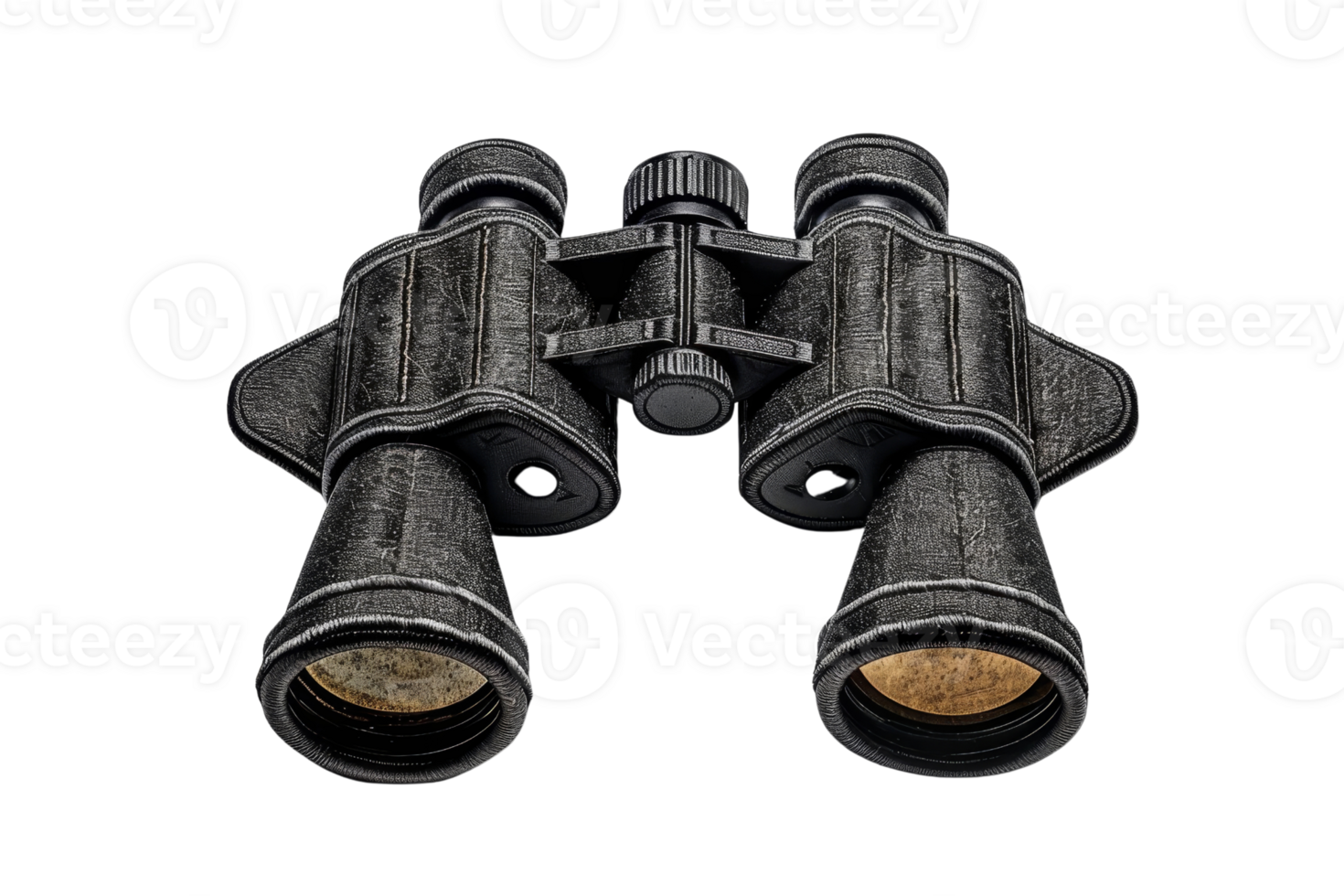 Vintage binoculars isolated on a transparent background. showcasing a nostalgic piece of equipment perfect for travel and exploration enthusiasts. png