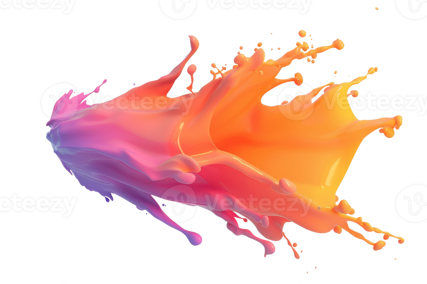 Vibrant abstract paint splash in bright colors, capturing movement and artistic creativity. Perfect for artistic and design purposes. png