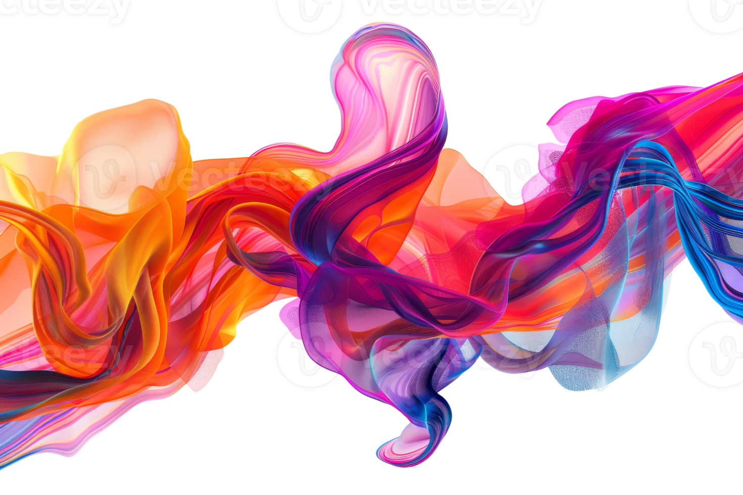 Vibrant abstract digital art featuring colorful swirling shapes and fluid lines, perfect for creative backgrounds and graphic design projects. png