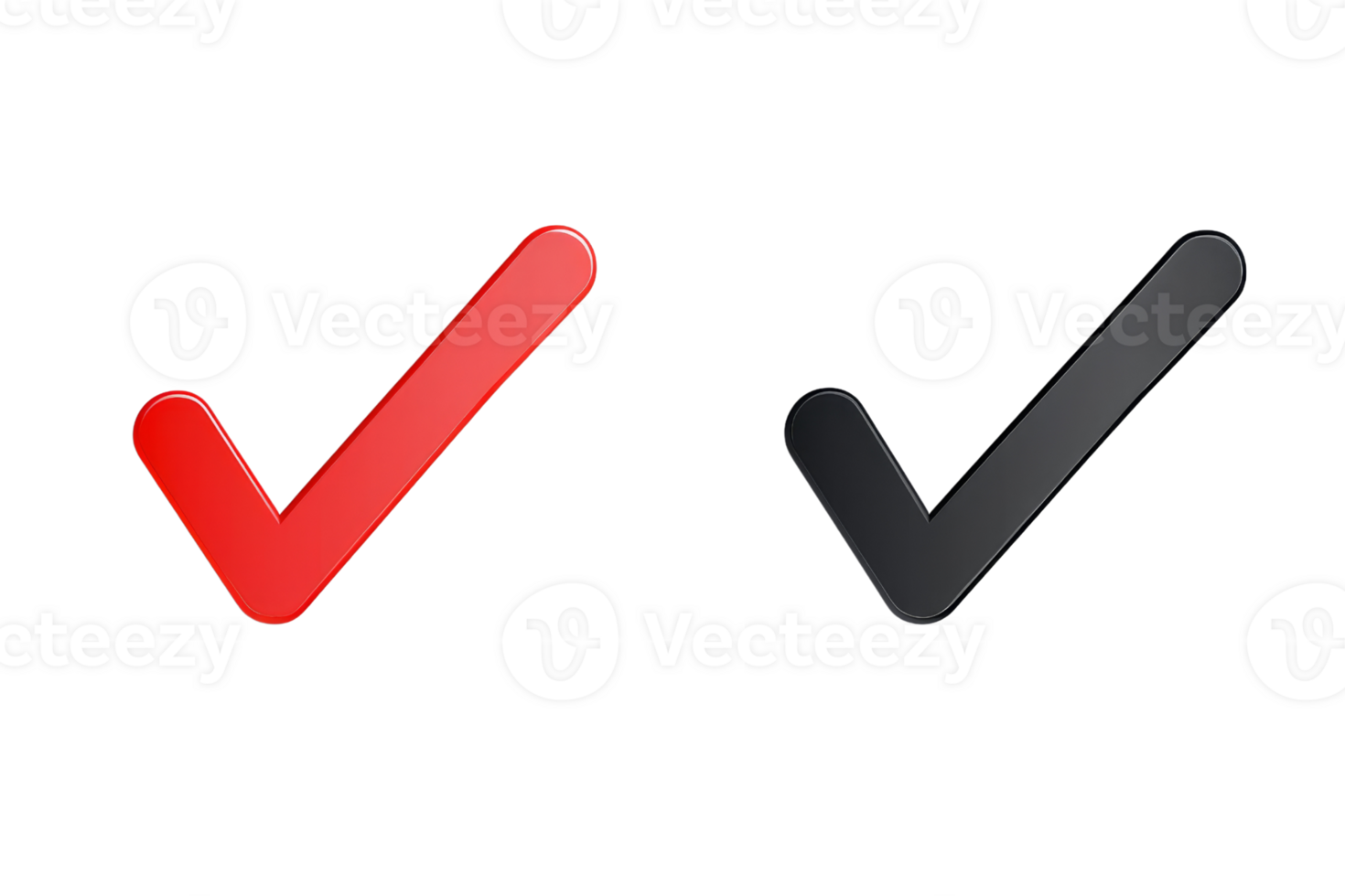 Two red and black check marks are shown side by side png
