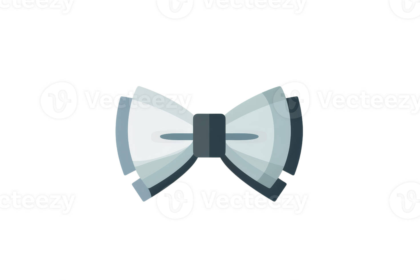 A white and black bow tie with a black button png