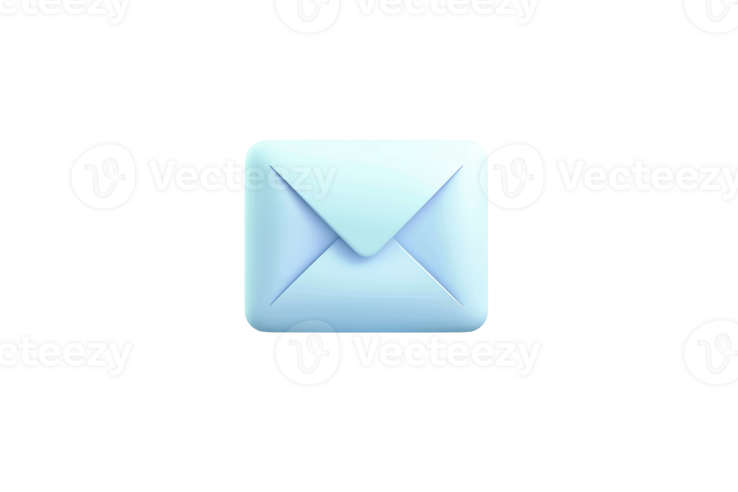 A blue envelope with a white background. The envelope is open and the paper inside is folded png