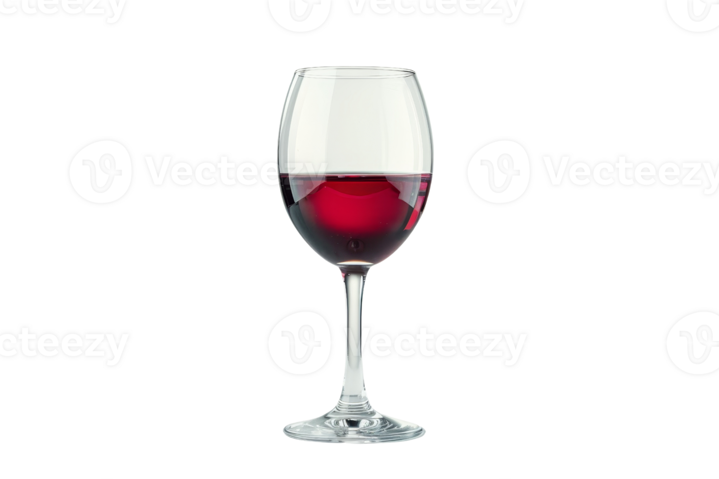 A clear wine glass filled with red wine, isolated against a transparent background. Perfect for concepts of elegance, celebration, and relaxation. png