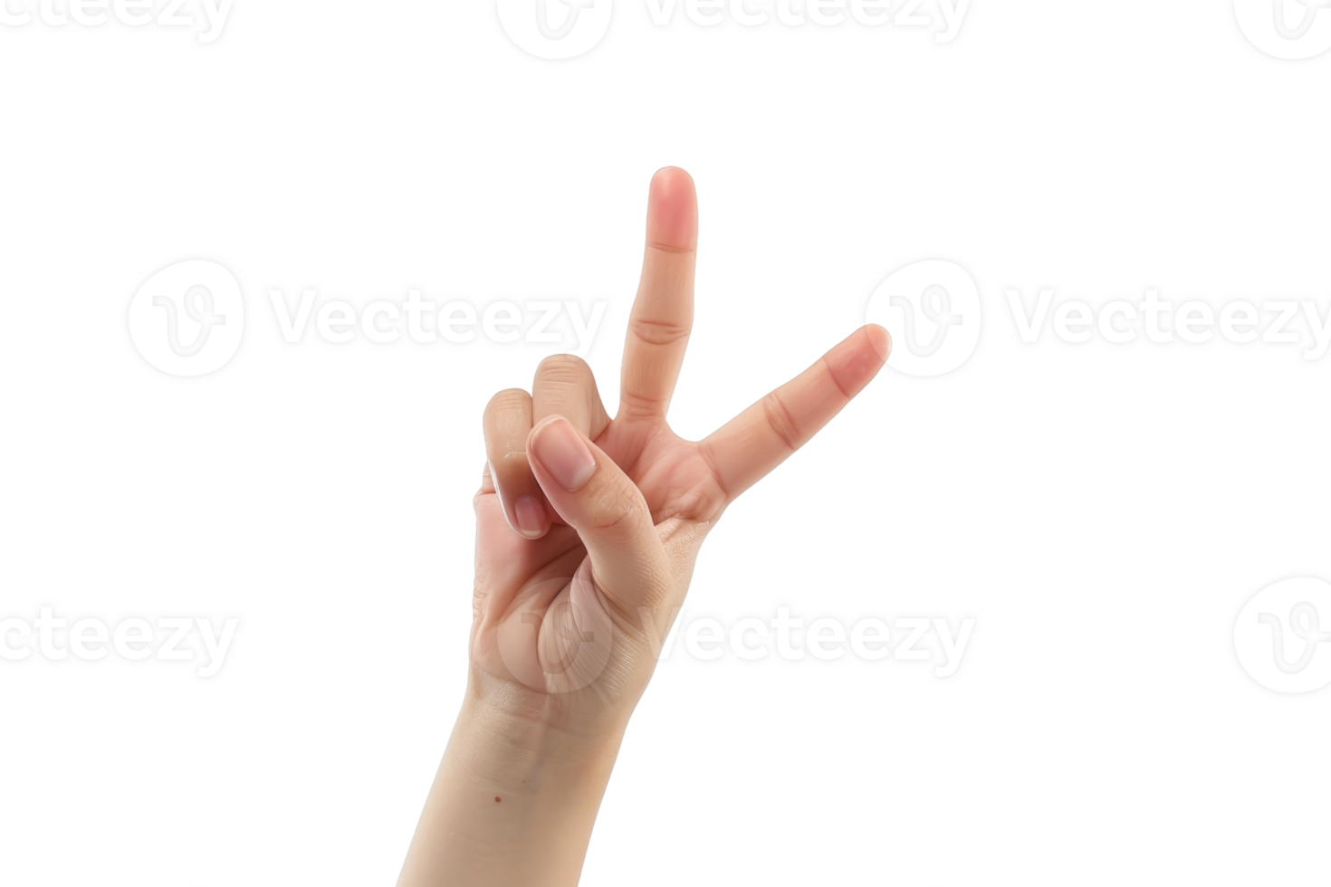 A hand is raised in a three-finger salute. Concept of unity and agreement png