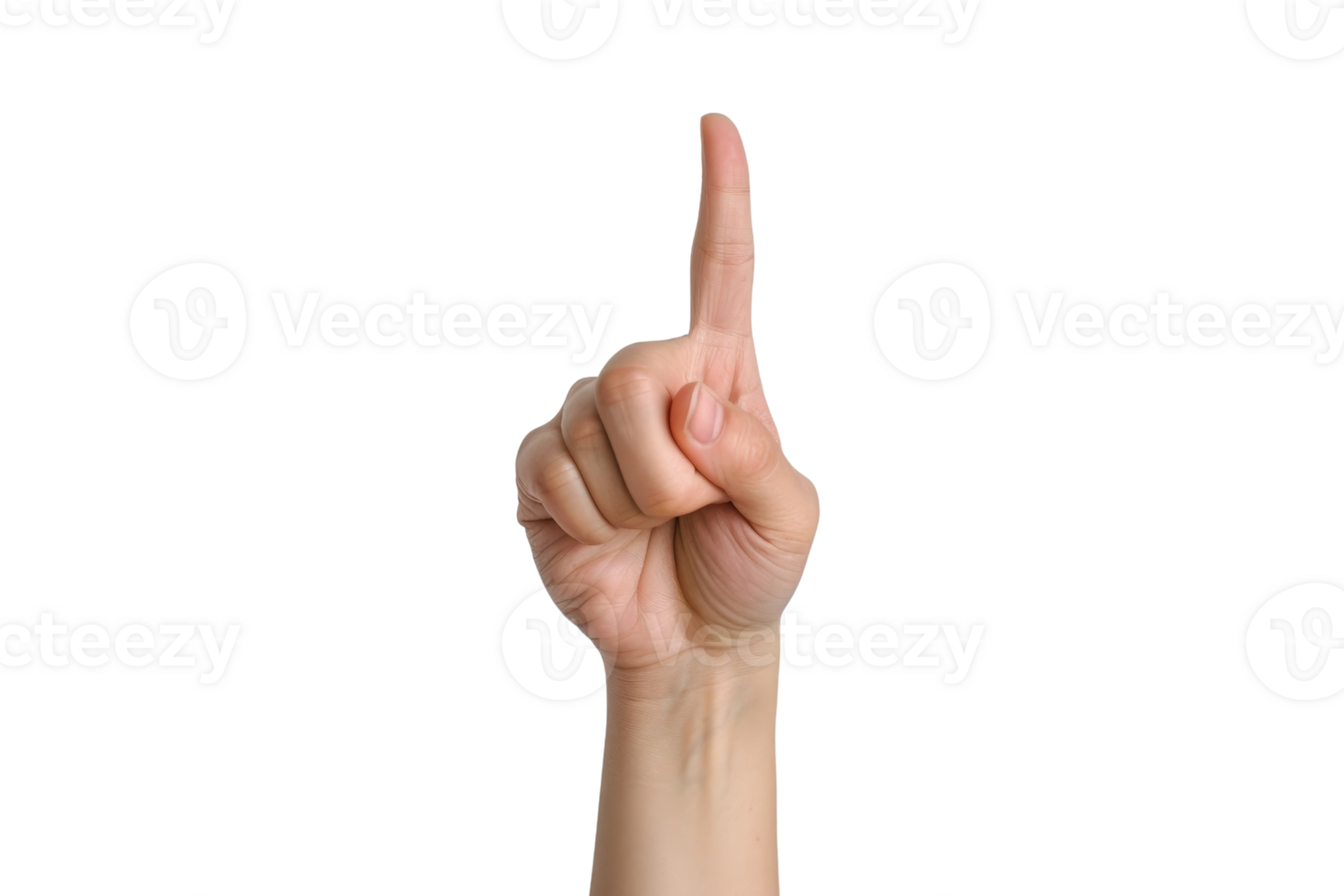 A hand pointing up with a finger on it. The hand is raised in a way that it is not touching anything png