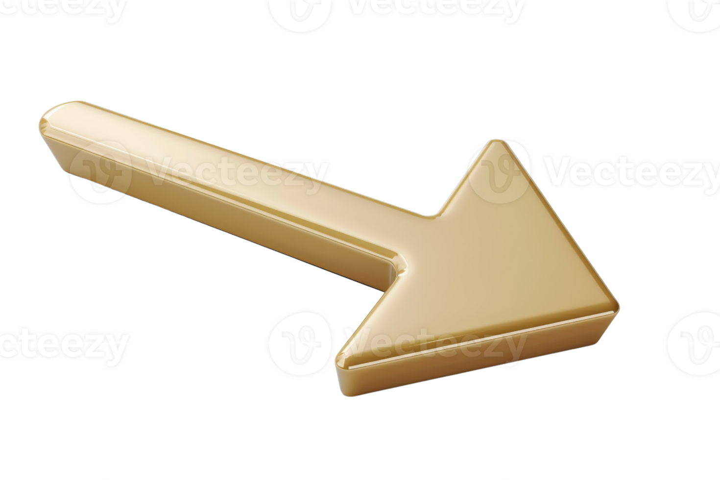 A gold arrow pointing to the left. The arrow is on a white background. The arrow is a symbol of direction and movement png