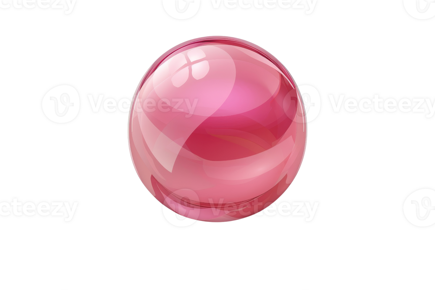 A pink ball with a shiny surface. The ball is round and has a reflective surface. It is placed on a white background png
