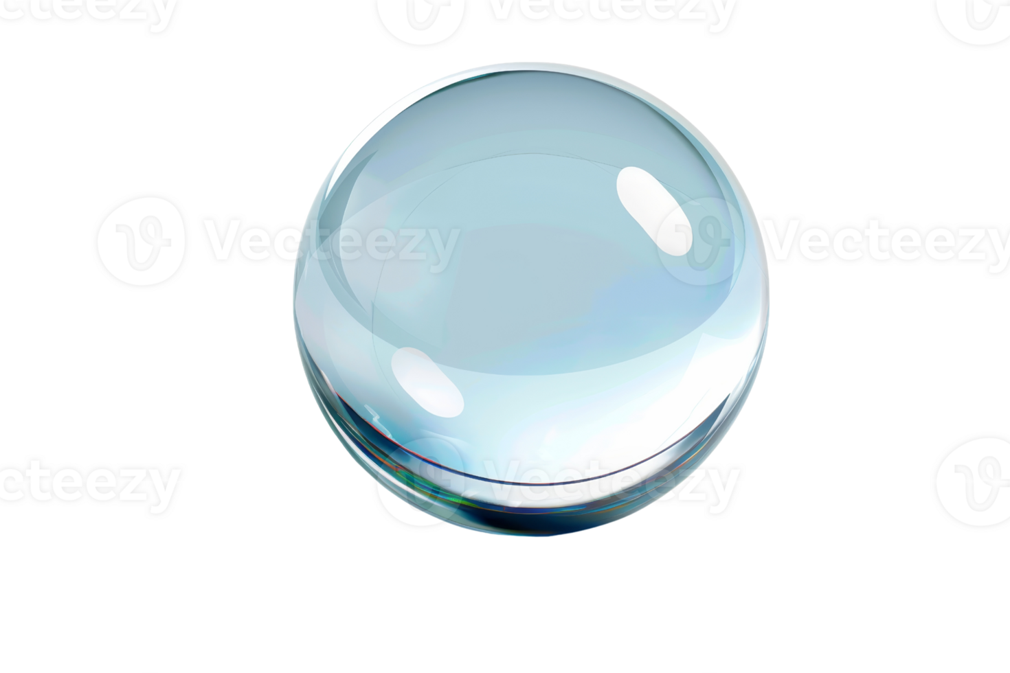 A clear glass sphere with a reflective surface. The sphere is almost completely clear, with only a small portion of it visible. The sphere appears to be floating in midair png