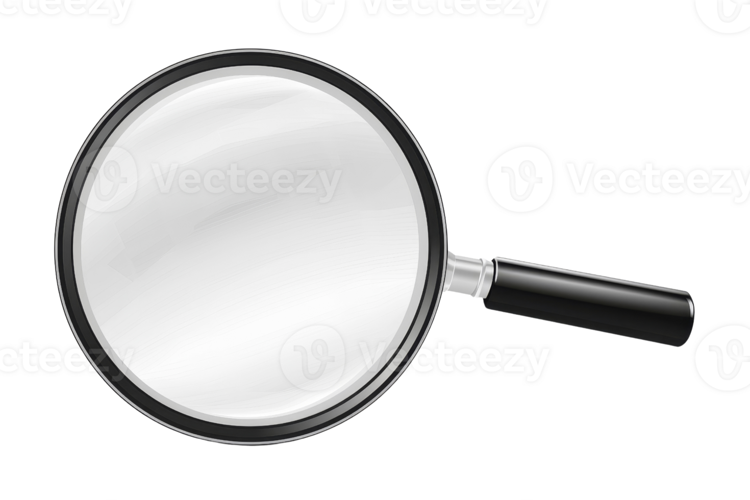 A magnifying glass is shown in a black and white photo. The image is of a simple, yet elegant design. The black and white color scheme gives the image a classic and timeless feel png