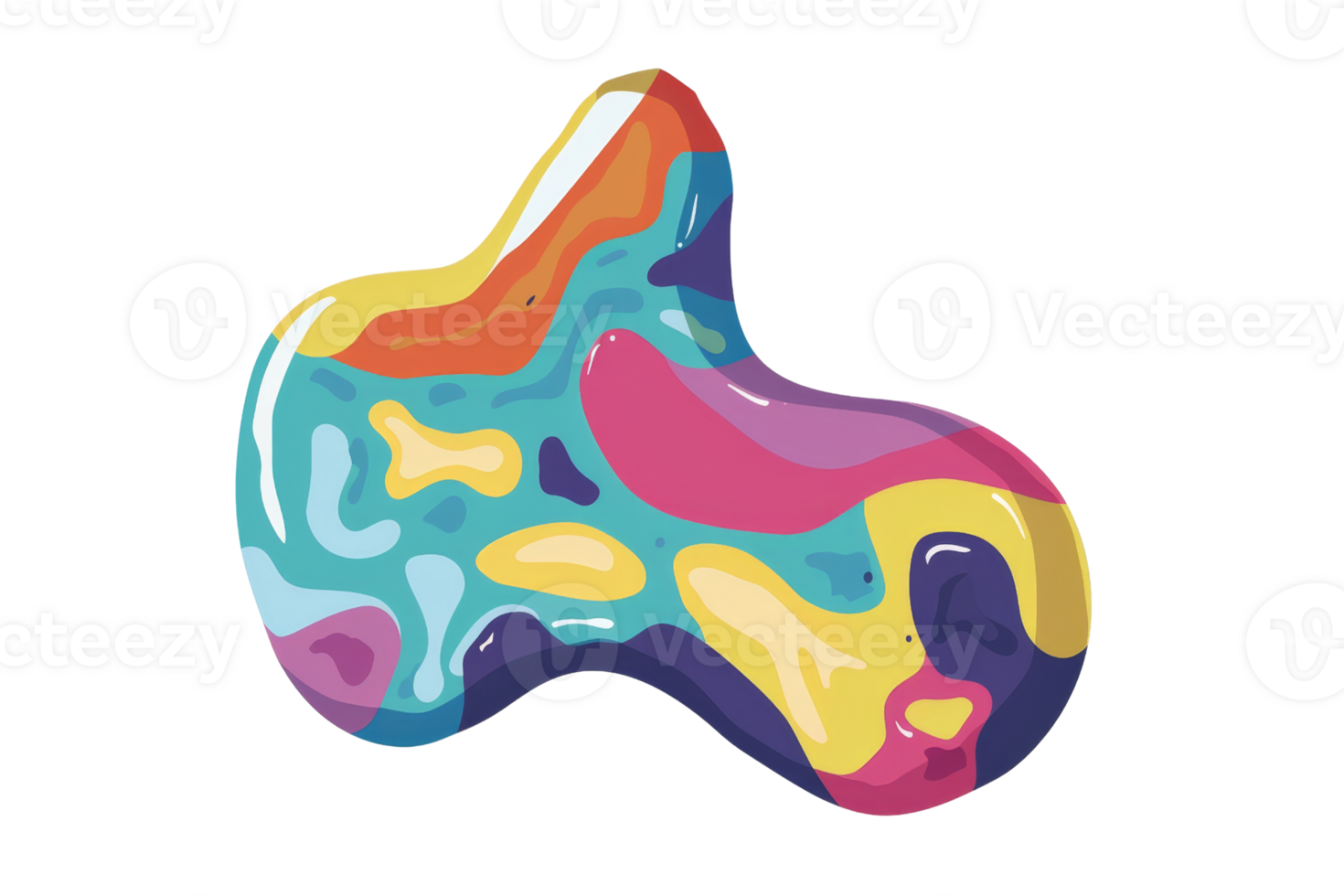 uma colorida blob com uma arco Iris padronizar png