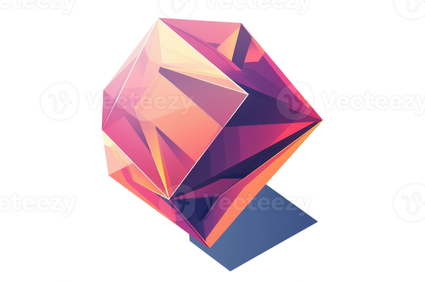 A large, colorful, and oddly shaped crystal is displayed on a white background. The crystal's unique shape and vibrant colors create a sense of intrigue and wonder png