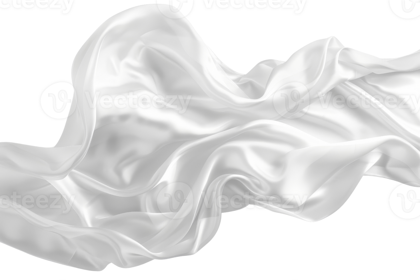 Flowing white silk fabric, elegantly draped with soft folds. Perfect background for luxury, fashion, and design projects. png