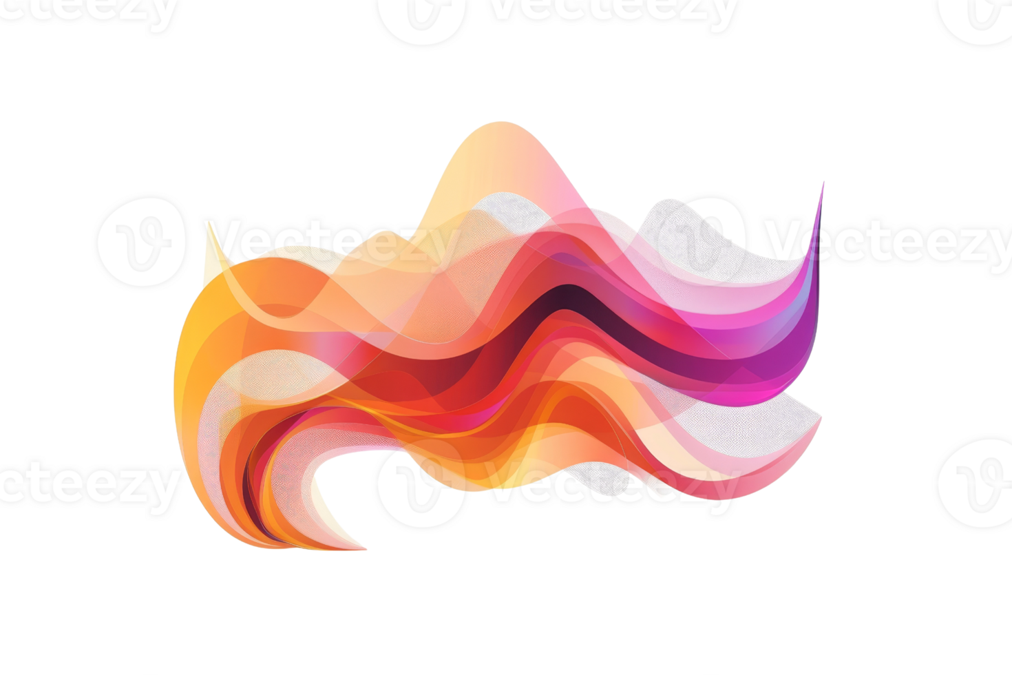 A colorful wave with a white background. The wave is made up of different colors and has a lot of detail. It looks like it's moving and has a lot of energy png