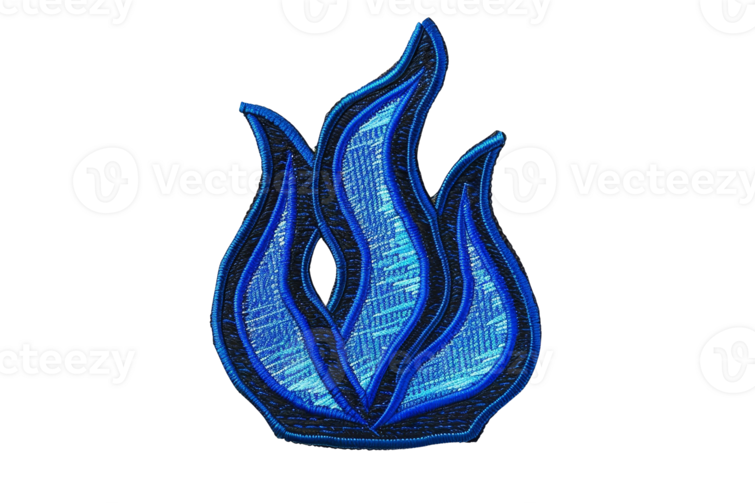 Illustration of a vibrant blue flame on a transparent background, perfect for design projects or creative artwork. png