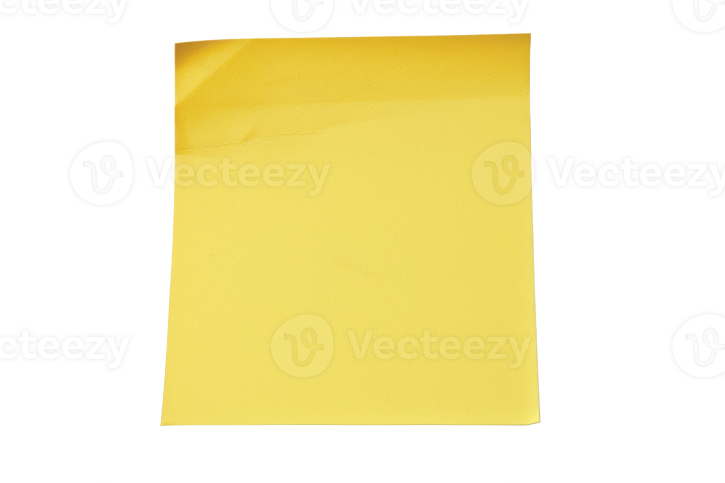 A yellow sticky note is on a white background. The yellow color of the note contrasts with the white background, making it stand out. The note could be used for reminders, notes, or messages png