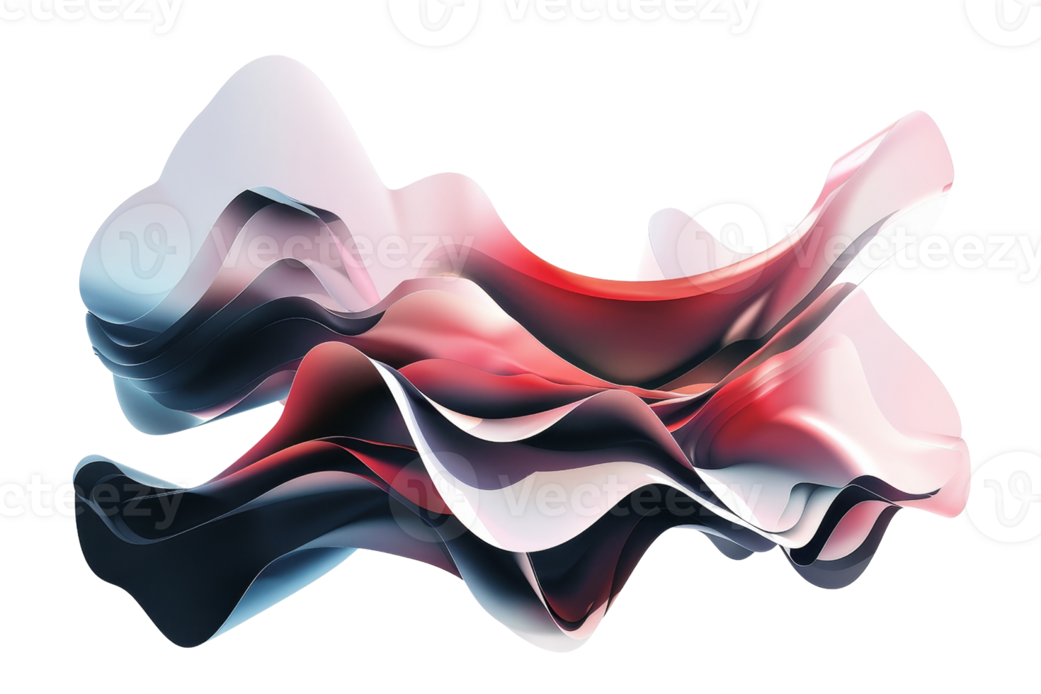 A wave of color and texture that is abstract and dynamic. The colors are red, white, and black, and the texture is rough and uneven. The image has a sense of movement and energy png