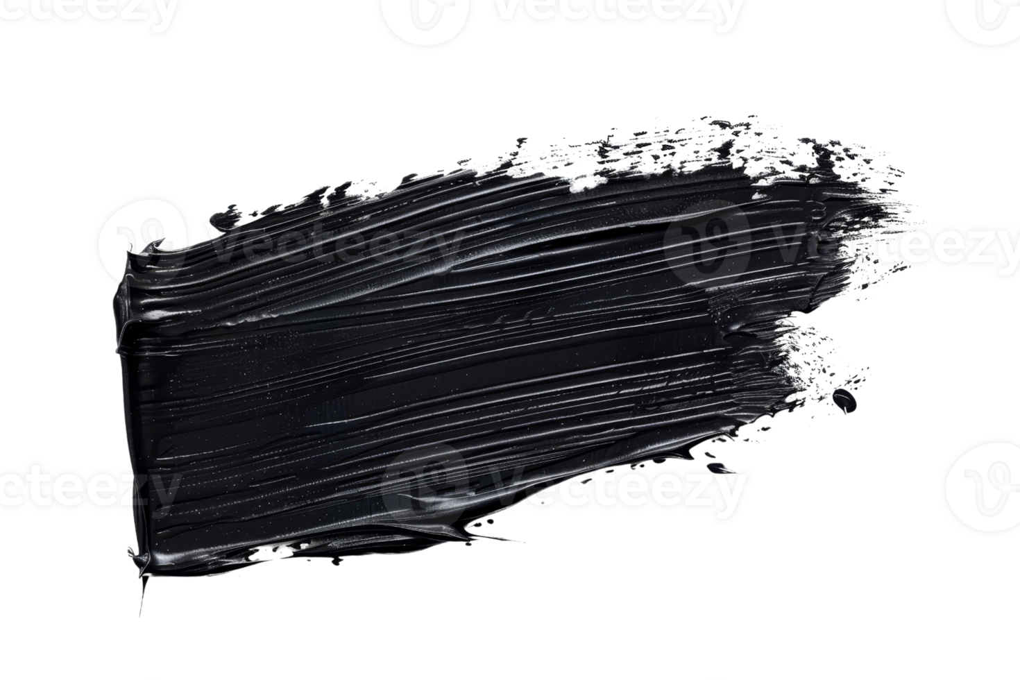 Abstract black paint stroke on a transparent background. Minimalistic design perfect for modern art, posters, and graphic design projects. png