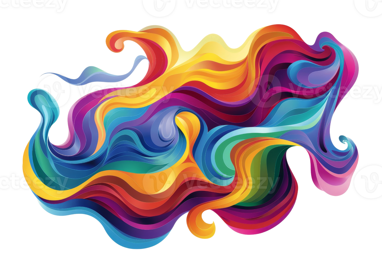 Vibrant abstract digital artwork featuring a seamless blend of lively colors creating a dynamic and engaging visual experience. png
