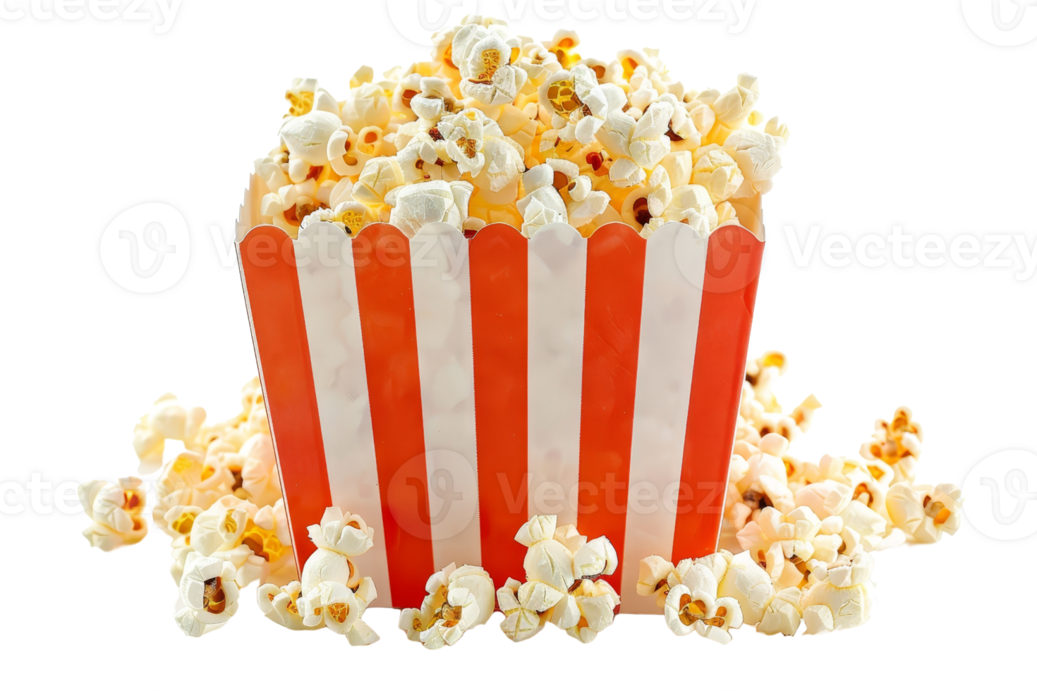 un' grande contenitore di fresco, burroso Popcorn traboccante, Perfetto per film notti, cinema spuntini, o parti con amici e famiglia. png