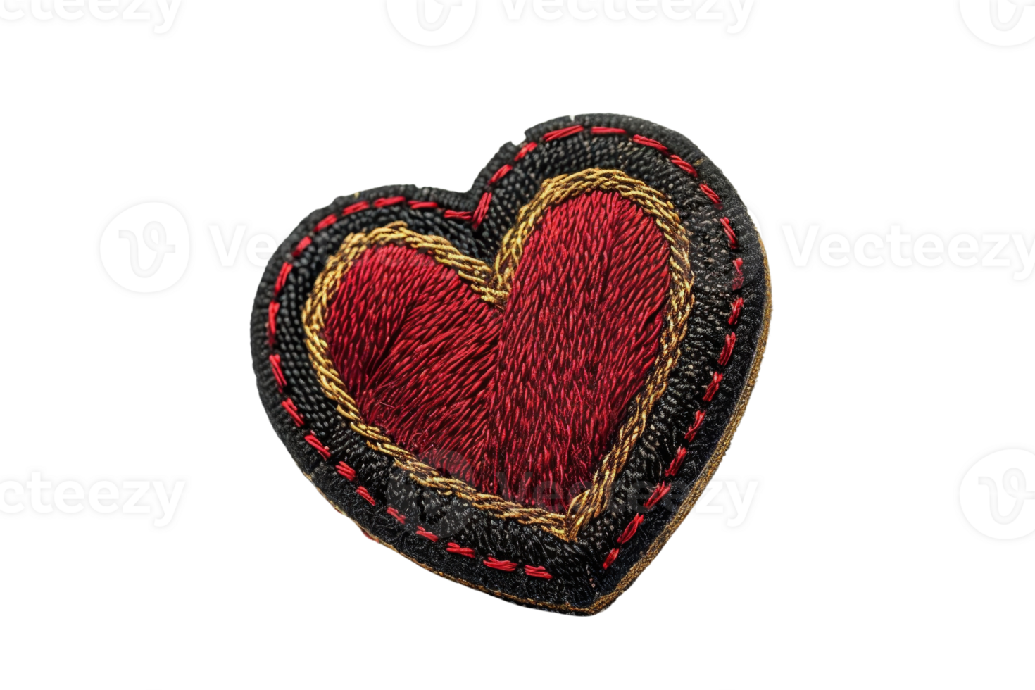 Heart-shaped embroidered patch with intricate stitching. Ideal for clothing decoration, crafting, and personalization. Adds a touch of handmade charm. png