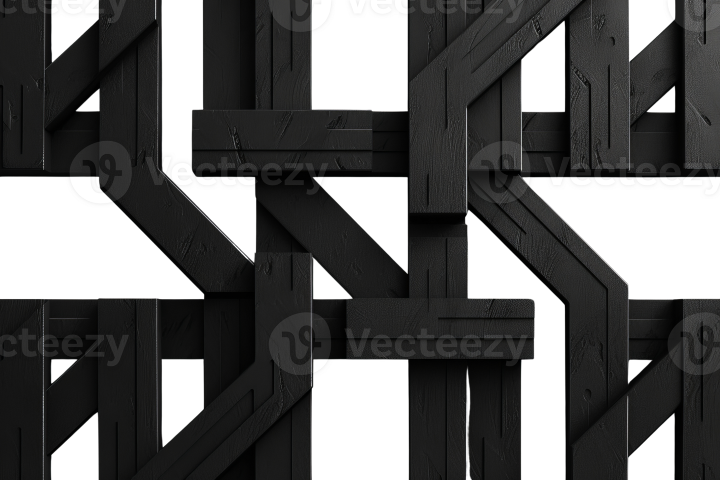 Abstract modern black wood pattern with geometric design, perfect for backgrounds or textures in graphic projects. png