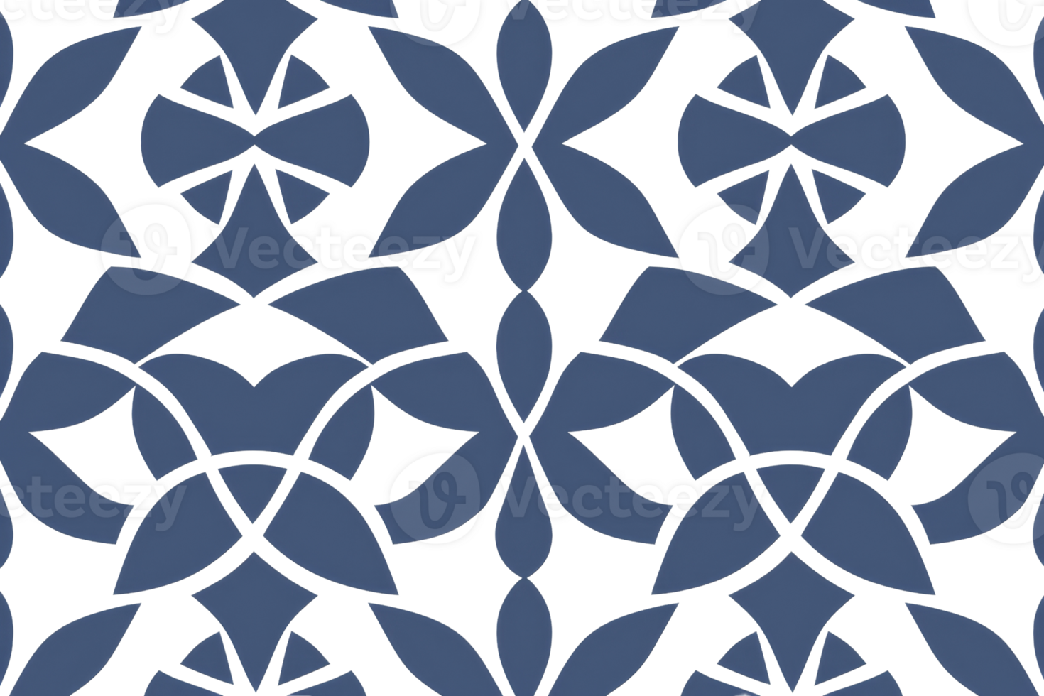 A blue and white patterned background with a blue flower in the middle png
