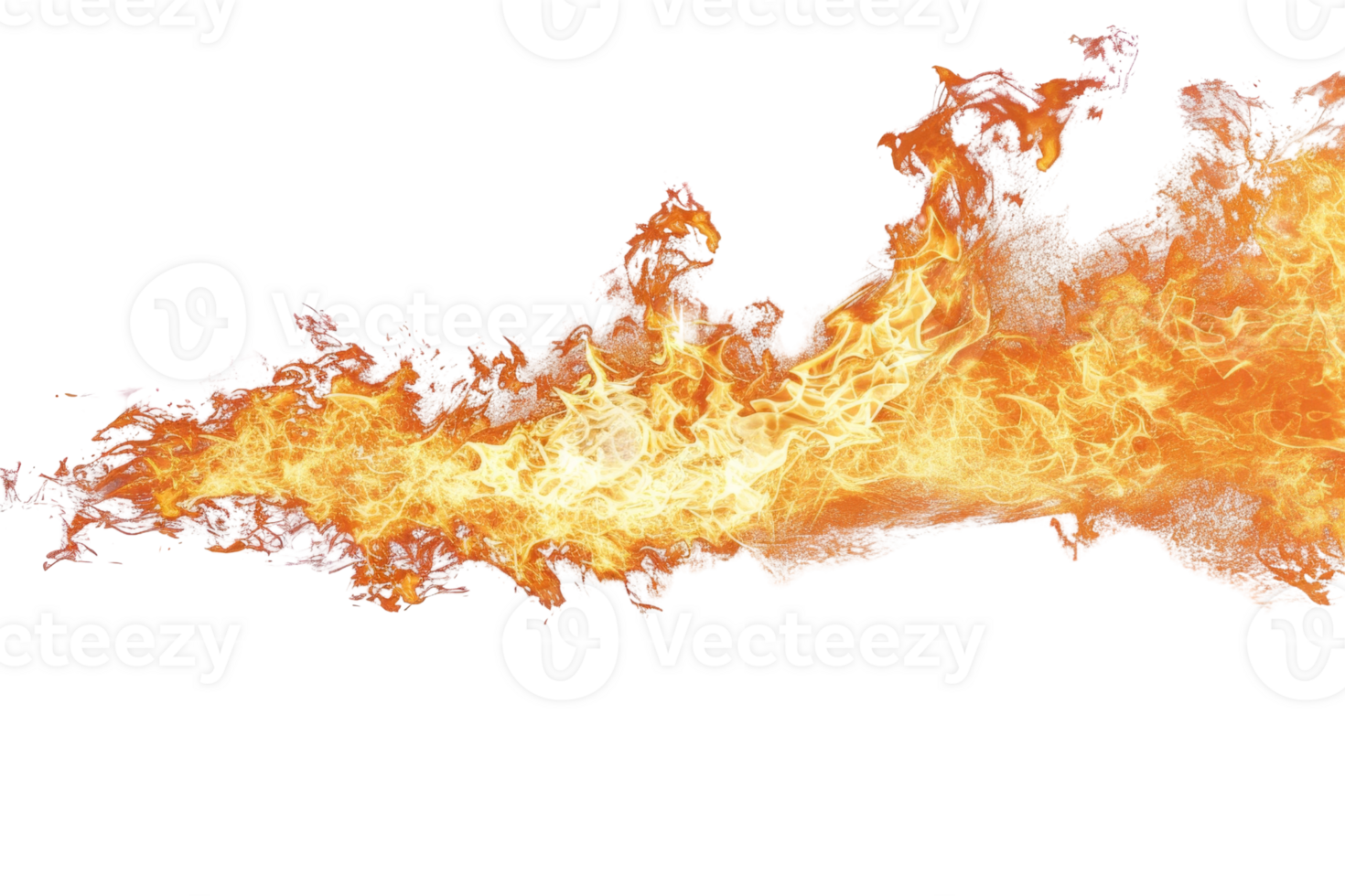 Fiery flame burst isolated on transparent background, perfect for energy, power, and danger themed designs. png