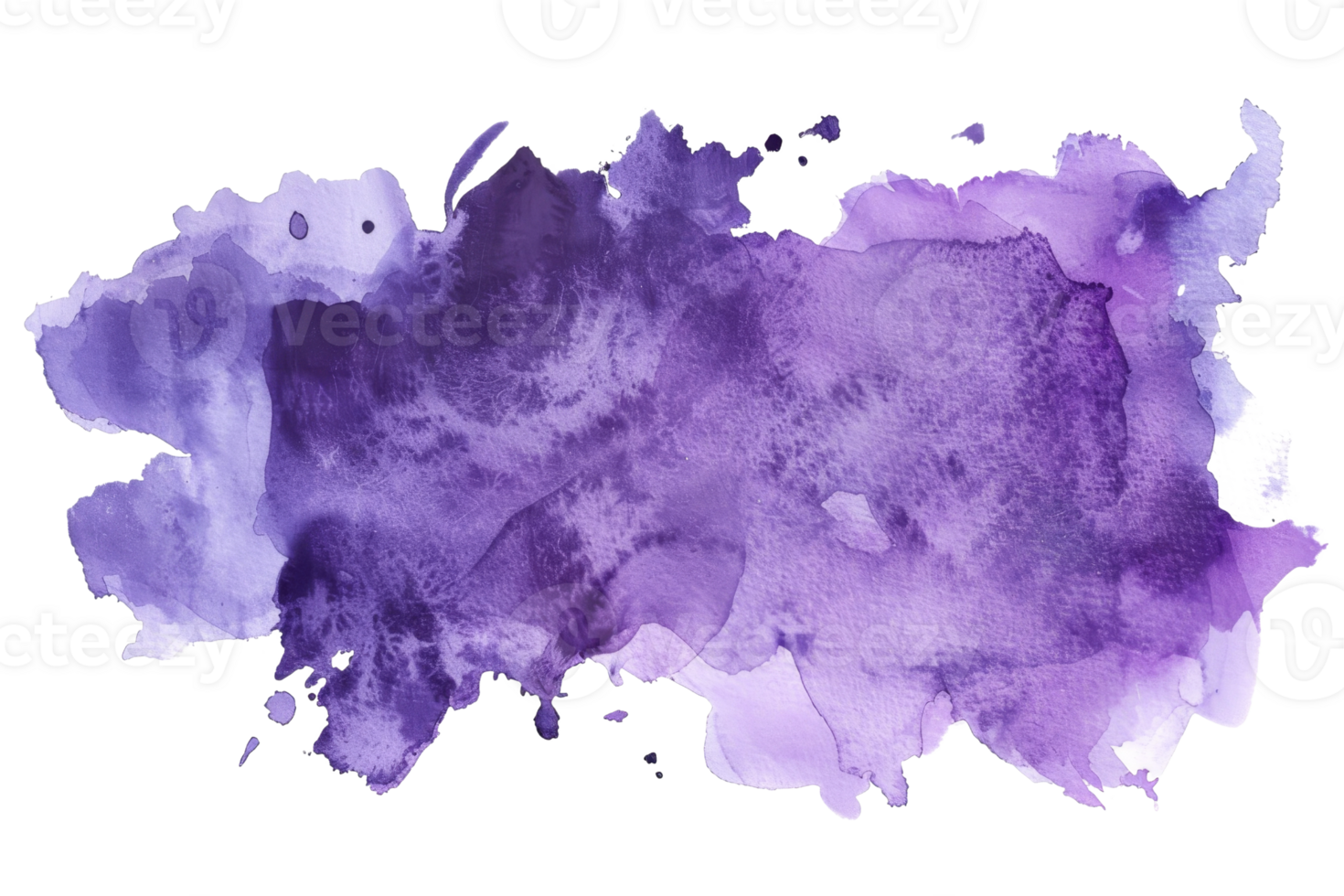 A purple watercolor painting with splatters of paint. The painting has a moody and abstract feel to it png