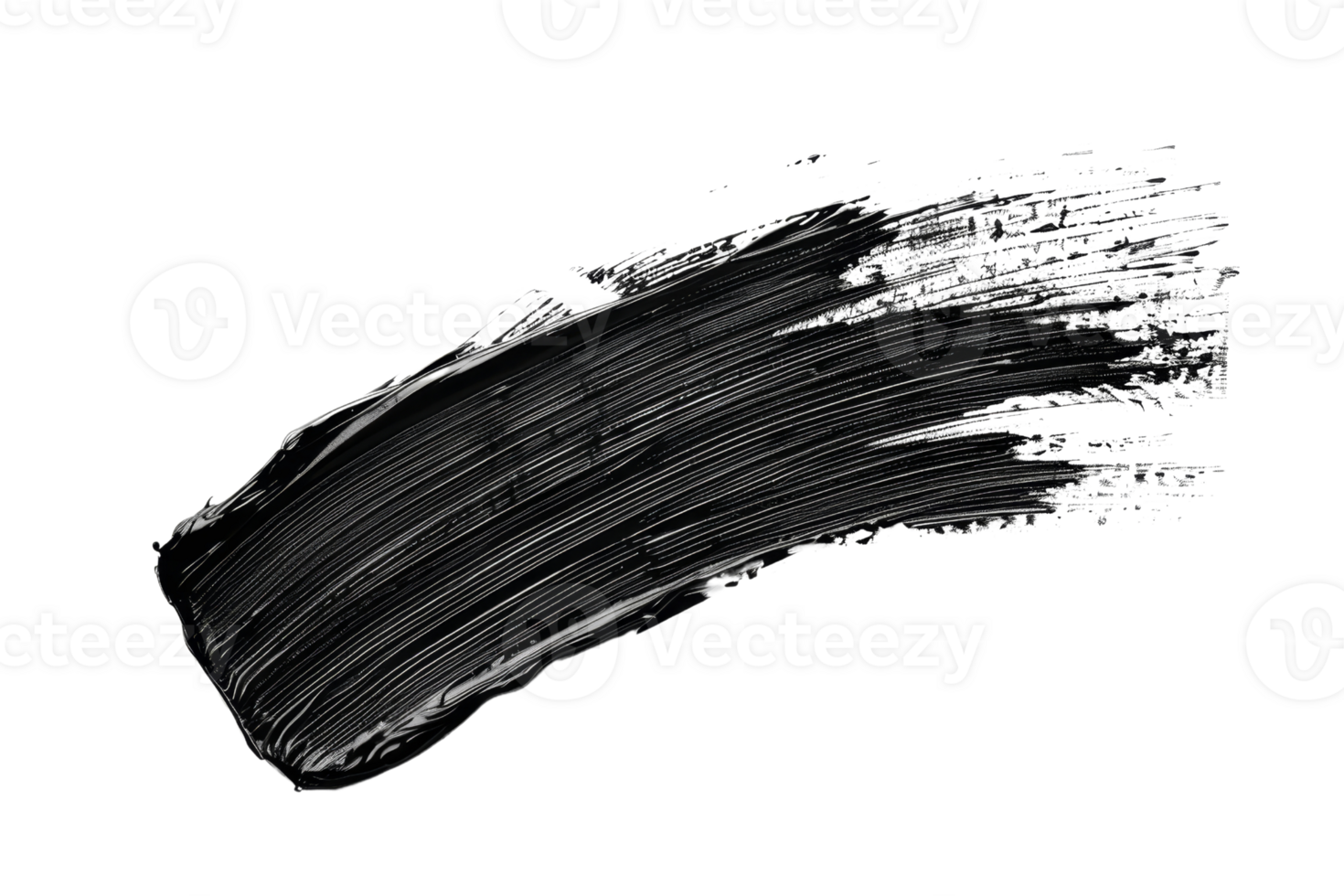 Abstract black brushstroke on a transparent background. Perfect for creative design, art projects, and graphic resources. png