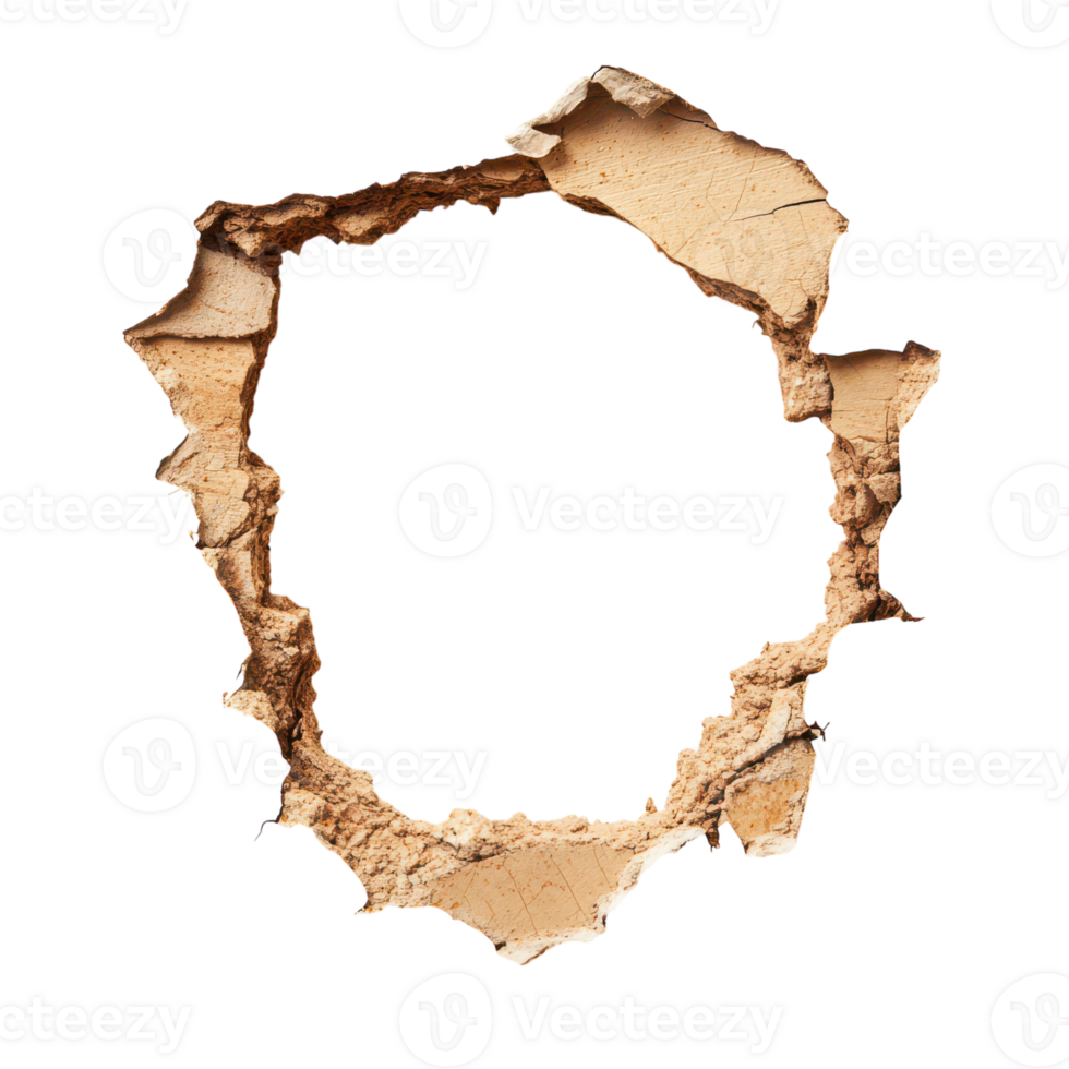 A hole in the wall with a piece of paper png