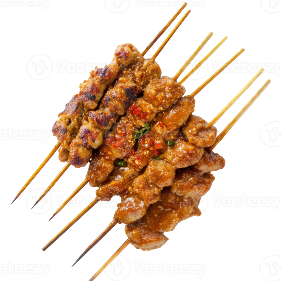 A skewer of meat and vegetables on sticks png