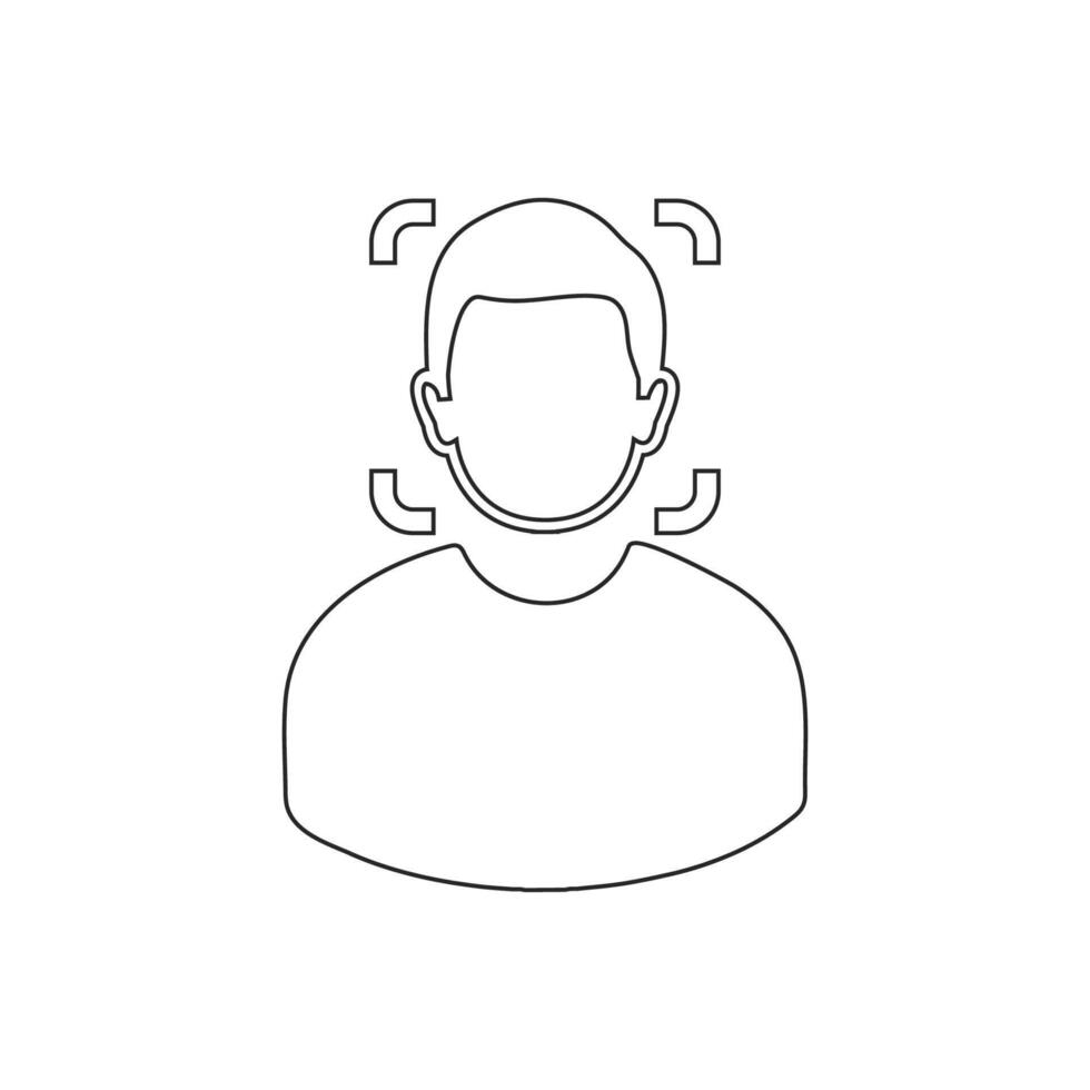 A man with a face mask on his head vector